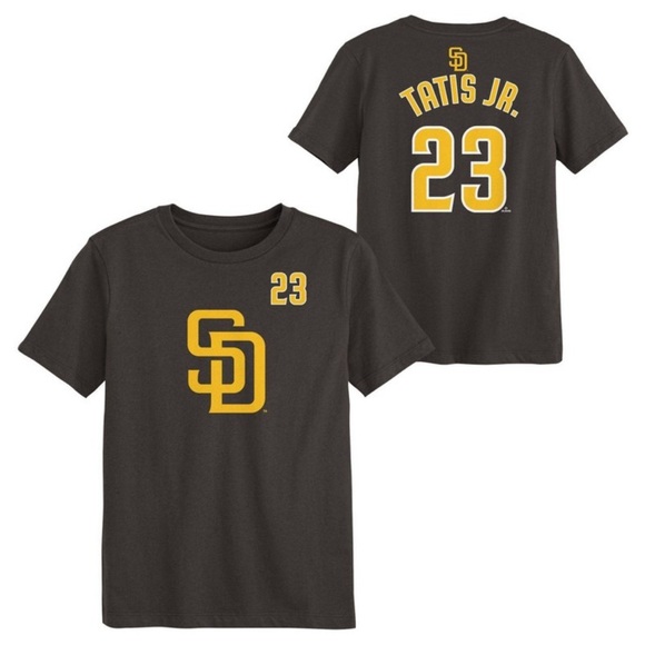 MLB San Diego Padres Boys' T-Shirt - M: Team Logo Crew Neck Pullover New w/ Flaw - Picture 1 of 7